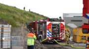 Brand op talud langs snelweg