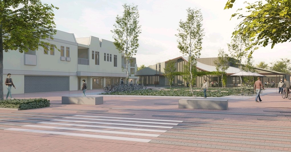 Informatiebijeenkomsten over schetsontwerp vernieuwde Dorpshuis en nieuwe inrichting pleinen in Hoev