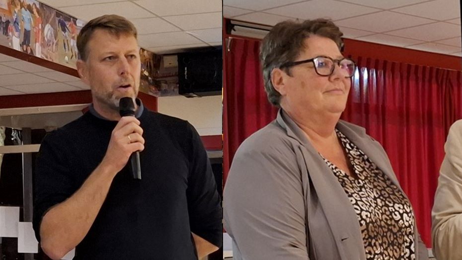 Sander te Hoonte en Carla Welgraven Lid van Verdienste van sc Hoevelaken