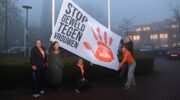 Nijkerkse vlag gehesen: ‘Stop geweld tegen Vrouwen’