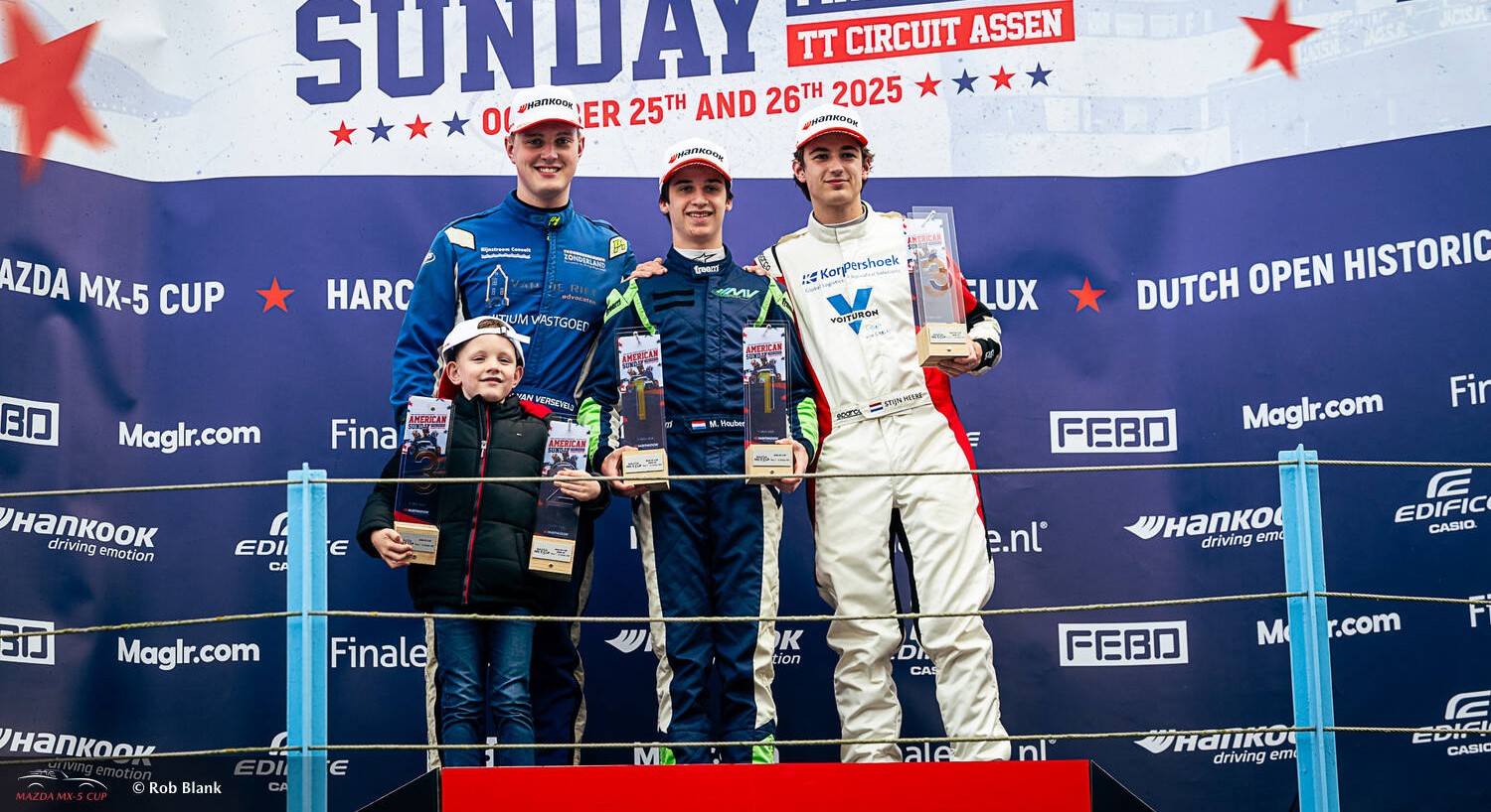 Stijn Heere derde plaats in Junior Klassement MX-5 Cup