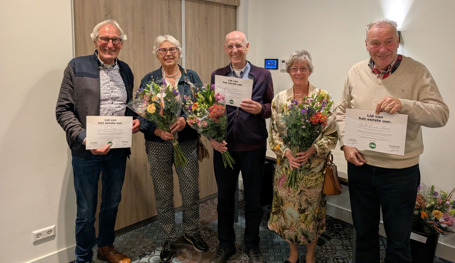 CDA Nijkerk/Hoevelaken huldigt jubilerende leden