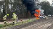 Nijkerkse brandweer bestrijdt autobrand