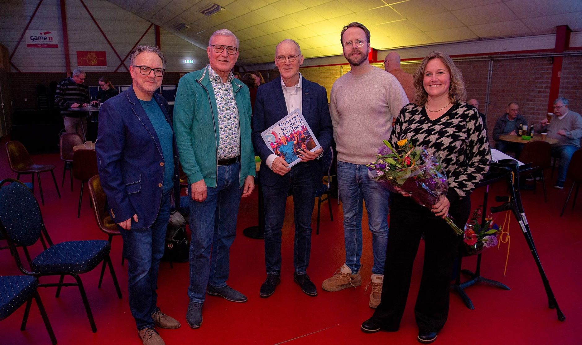 Jubileum, erelid en afscheid dirigent op nieuwjaarsreceptie NSFC