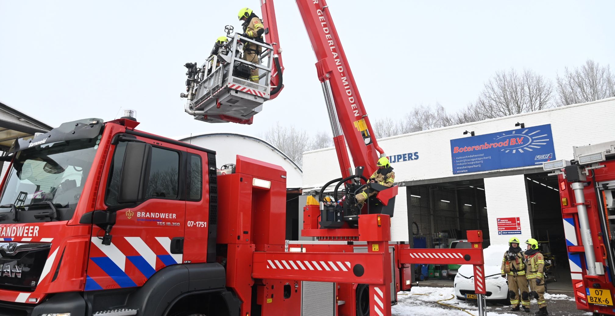 Brandlucht op Bruins Slotlaan Nijkerk