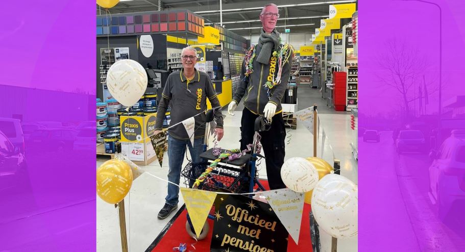 André van Middendorp beleeft laatste werkdag bij Praxis Nijkerk
