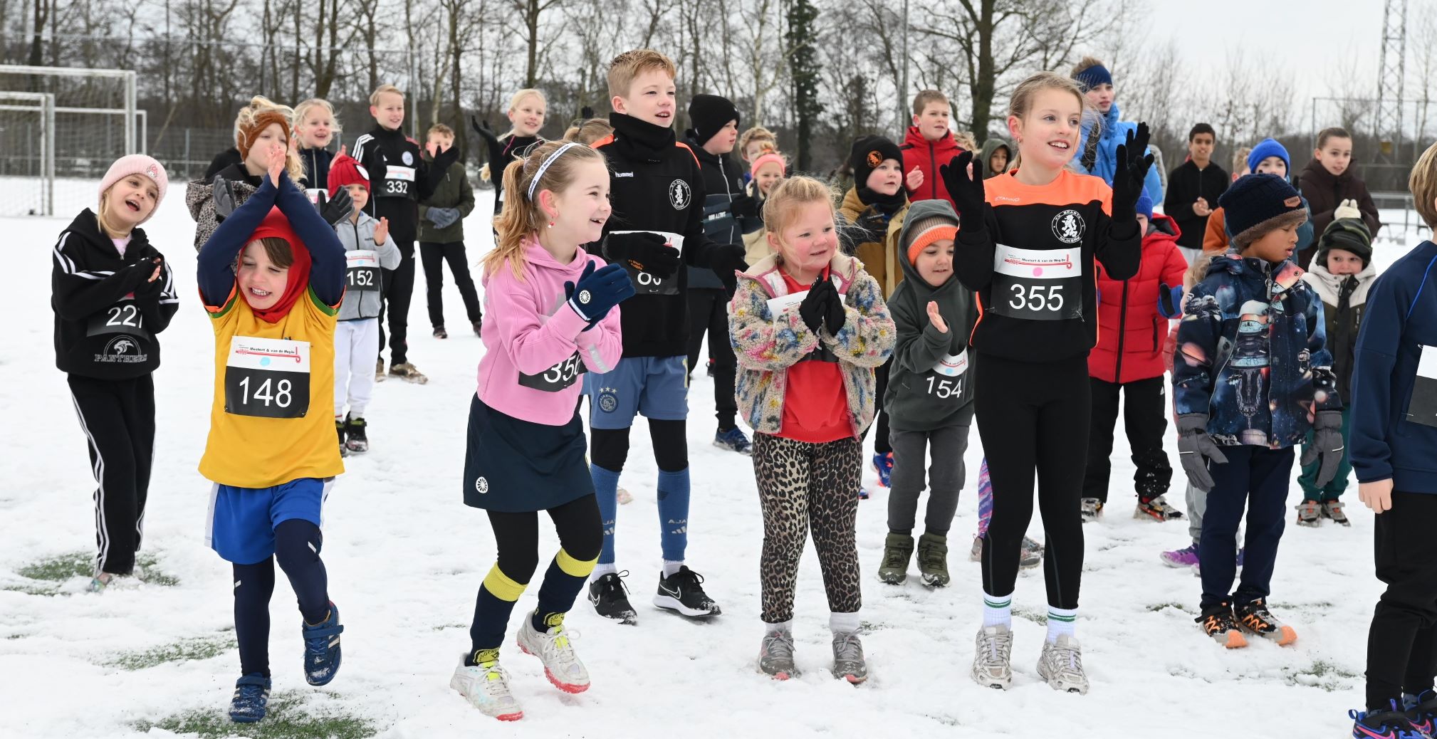 Niet eerder zoveel sneeuw bij Kidsrun Nijkerk