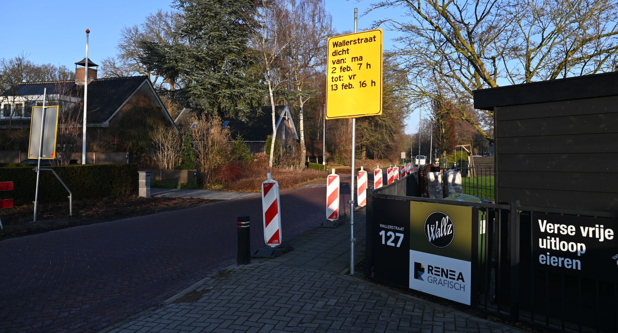 Wallerstraat in Nijkerk vanaf 19 januari dicht