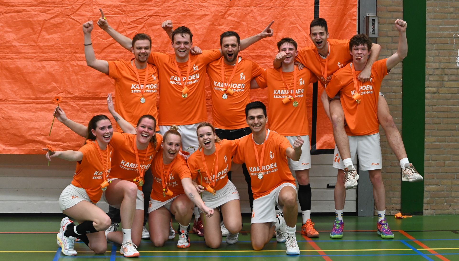 Korfbaltopper Sparta (N)/Djops kroont zich tot kampioen