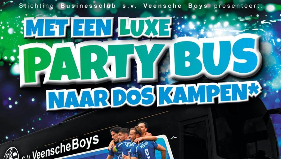 Veensche Boys met de partybus naar DOS Kampen