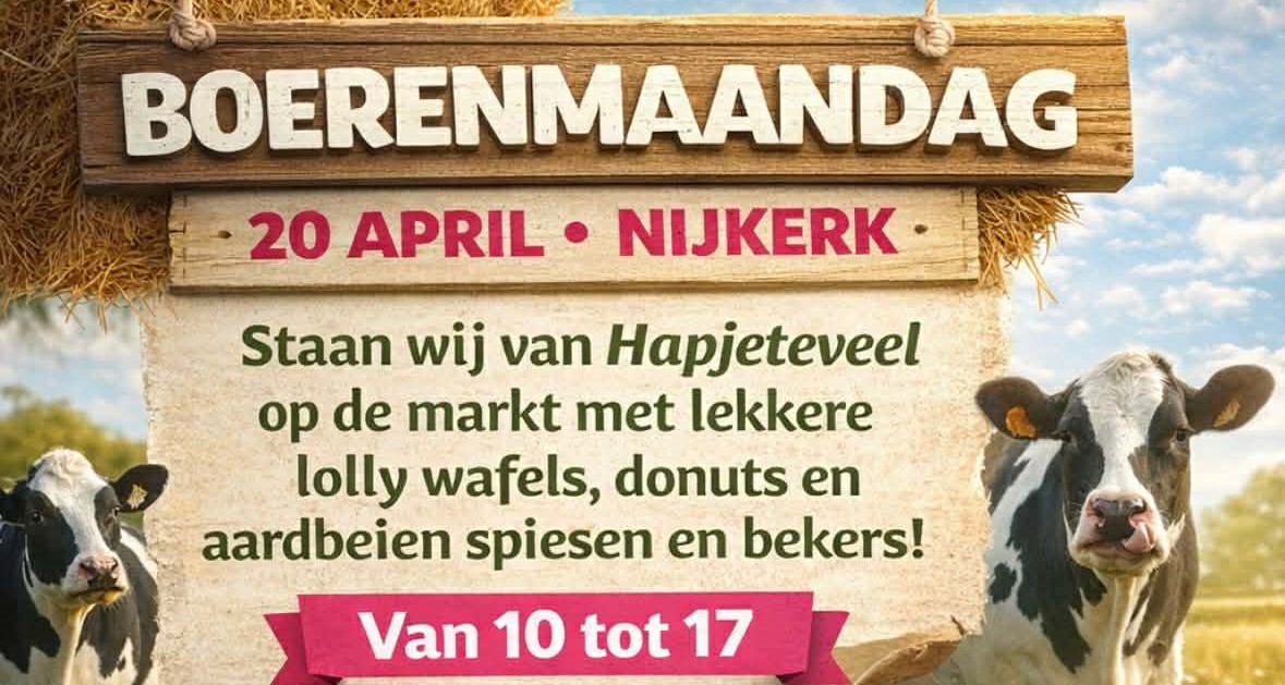 Nijkerkse foodtruck ‘Hapjeteveel’ beleeft vuurdoop tijdens Boerenmaandag