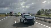Auto betrokken bij ongeval op rijksweg A28