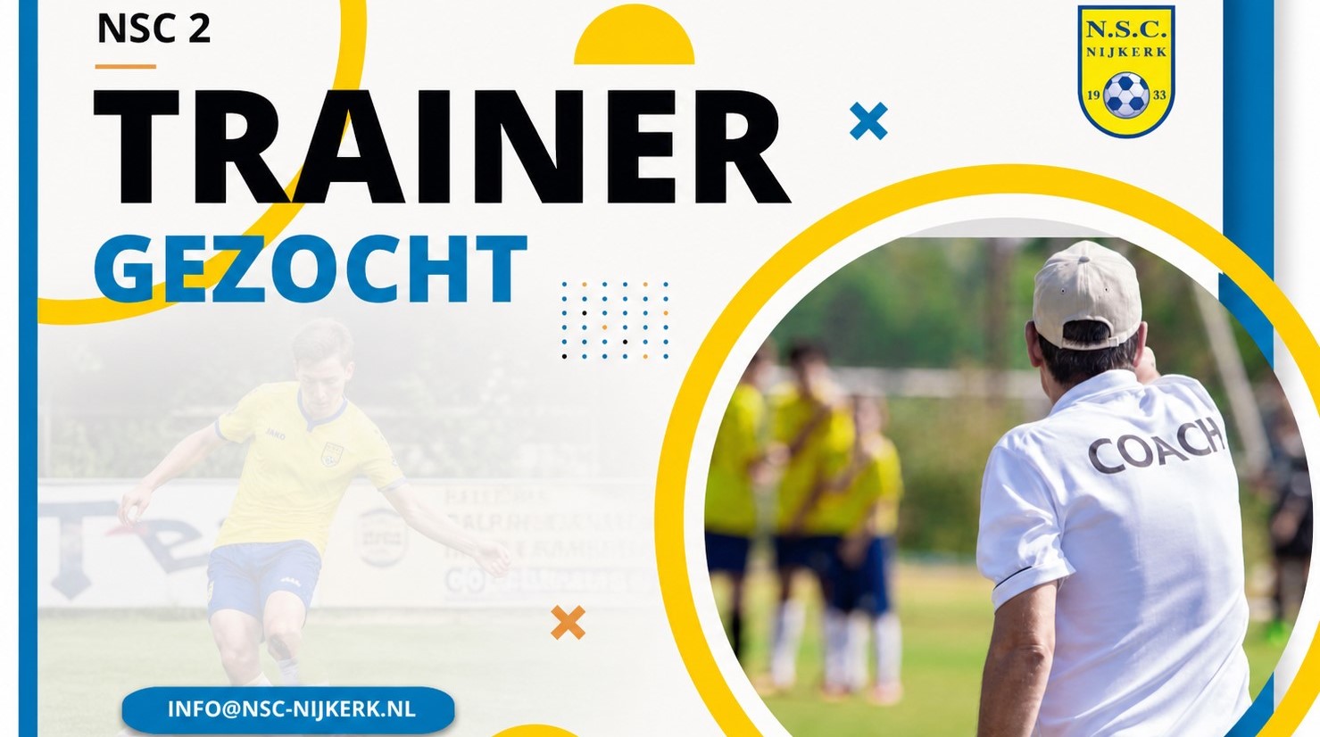 NSC Nijkerk zoekt trainer voor het tweede team