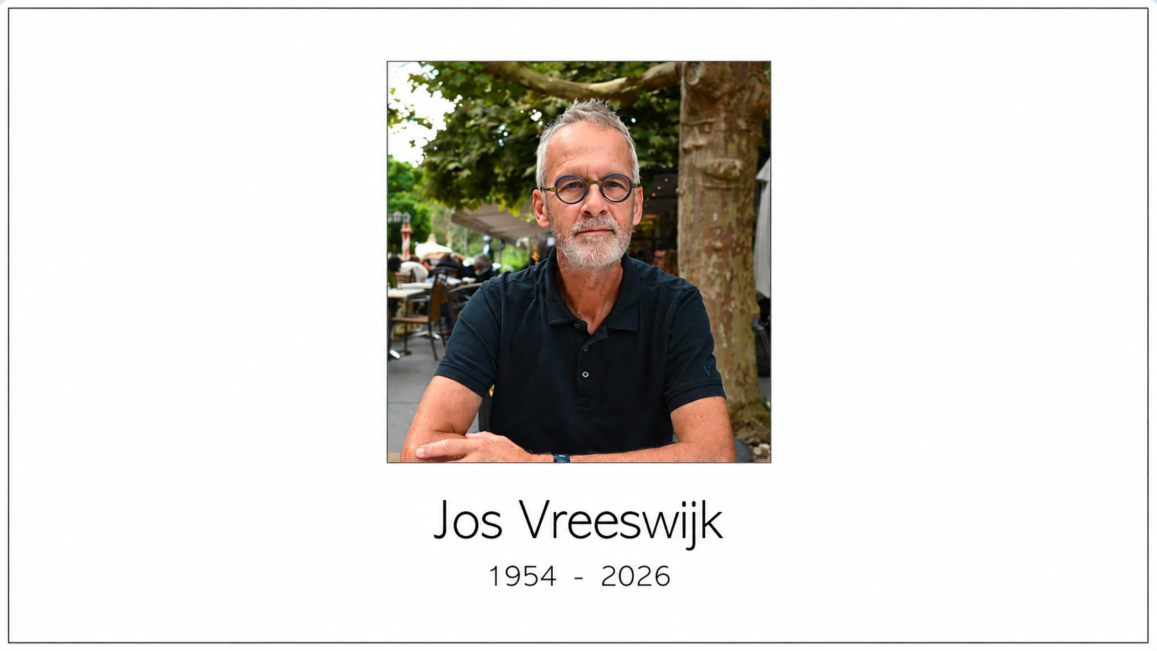 Bericht van overlijden: Jos Vreeswijk