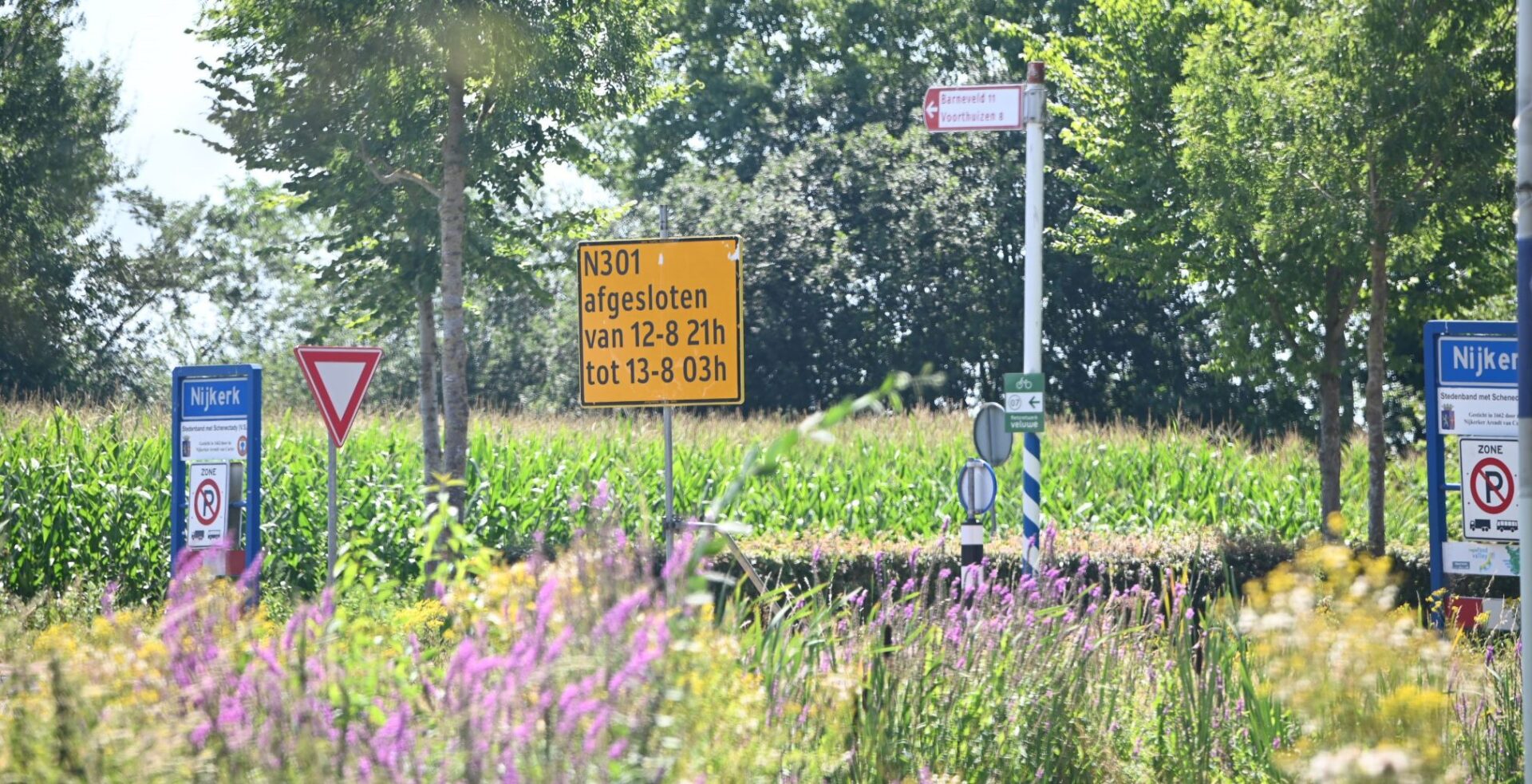 Tijdelijke nachtelijke afsluiting Barneveldseweg wegens asfalteringswerkzaamheden