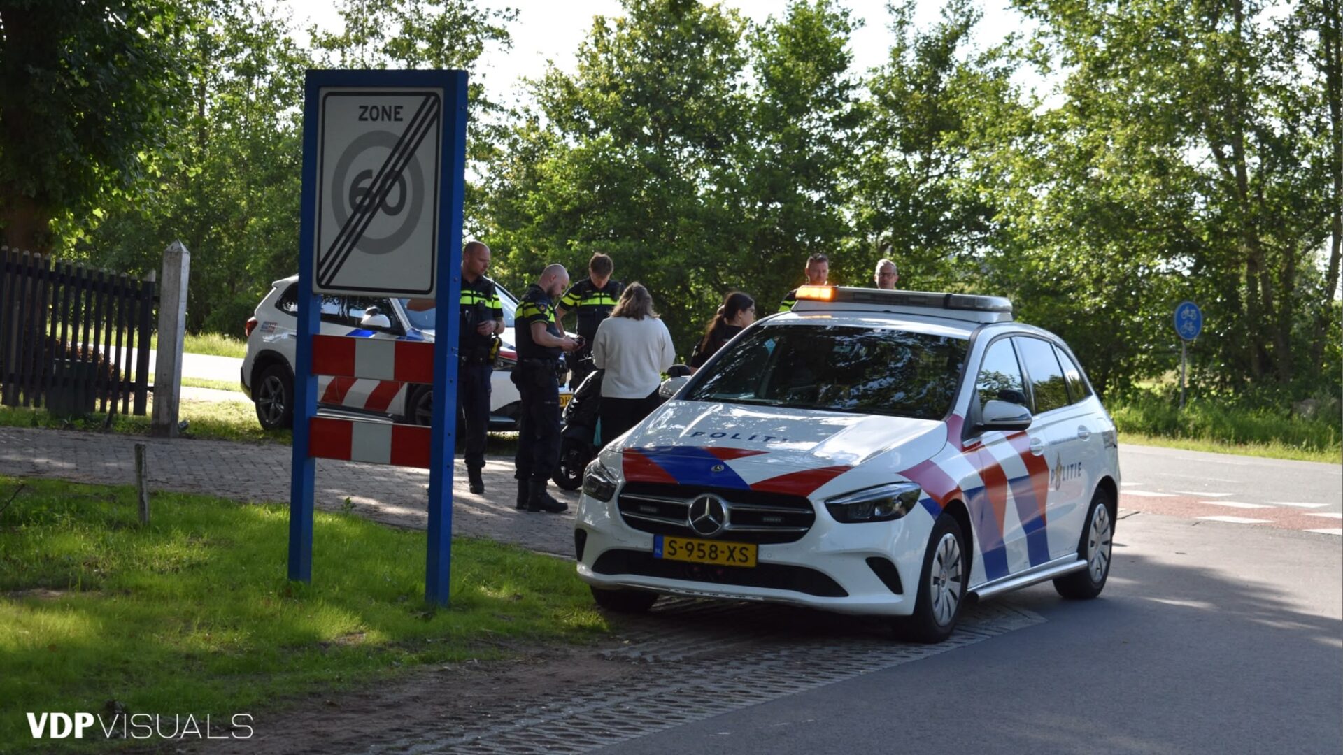 Ongeval met scooter aan de Meskampersteeg