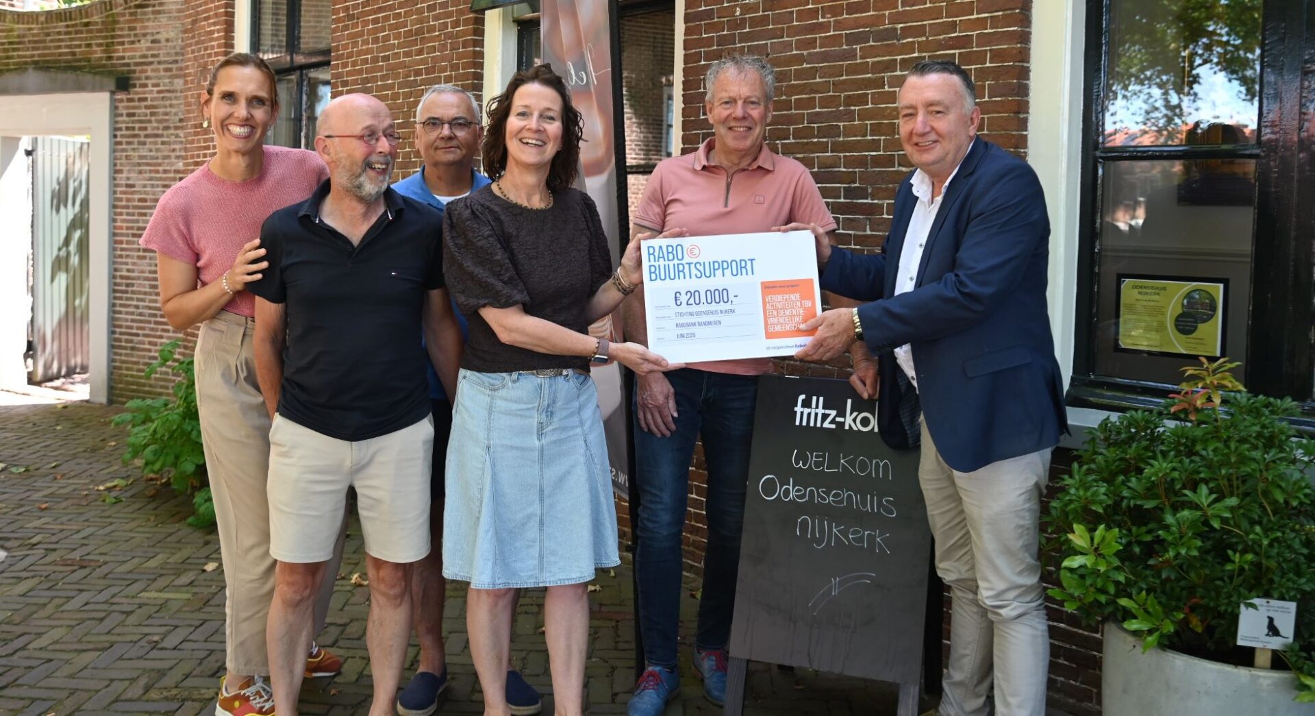Odensehuis Nijkerk ontvangt gulle donatie van 20.000 euro uit Rabobank Stimuleringsfonds
