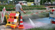Snel herstel van beklad regenboogpad bij NS-Station Nijkerk