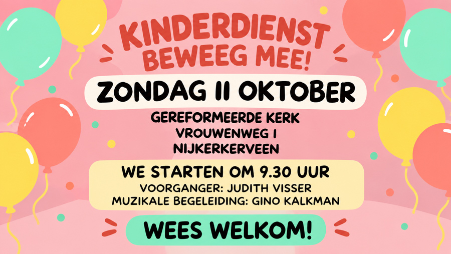 Kinderdienst ‘Beweeg mee!’ in Nijkerkerveen
