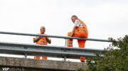 A28 langer dicht door weggezakt grind en zand bij Hardenbergerbrug