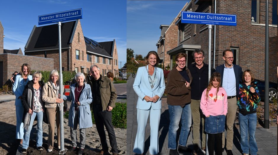 Meester Duitsstraat en Meester Witzelstraat onthuld in Nijkerkerveen