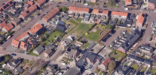 College Nijkerk wil medewerking verlenen aan 9 nieuwe woningen achter Nieuwe Kerkstraat 56 in Nijker