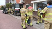 Gaslek op de Vetkamp in Nijkerk na graafwerkzaamheden